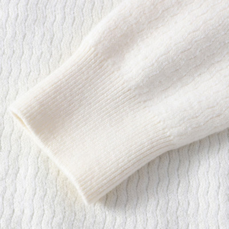 Maglione lavorato a maglia a maniche lunghe da uomo con colletto rialzato invernale Buddha Stones - image 5