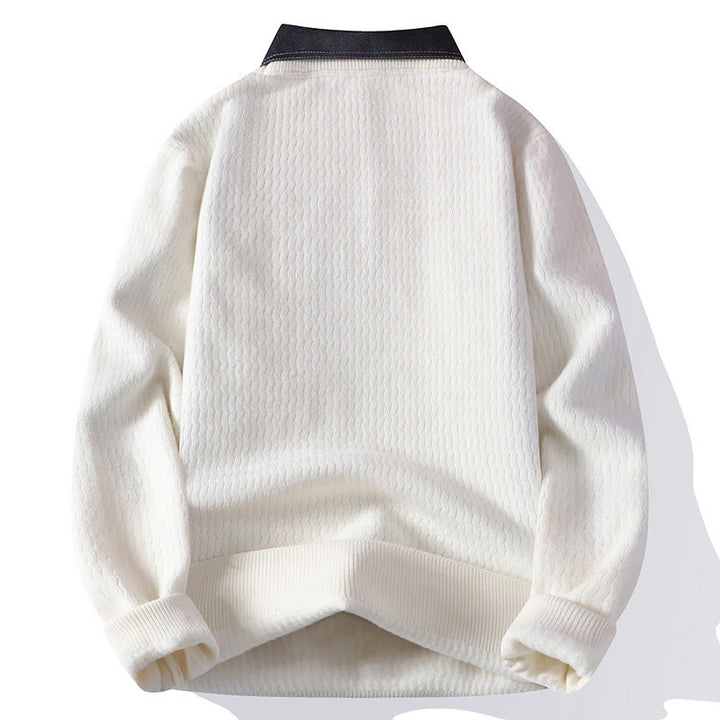 Maglione lavorato a maglia a maniche lunghe da uomo con colletto rialzato invernale Buddha Stones - image 3