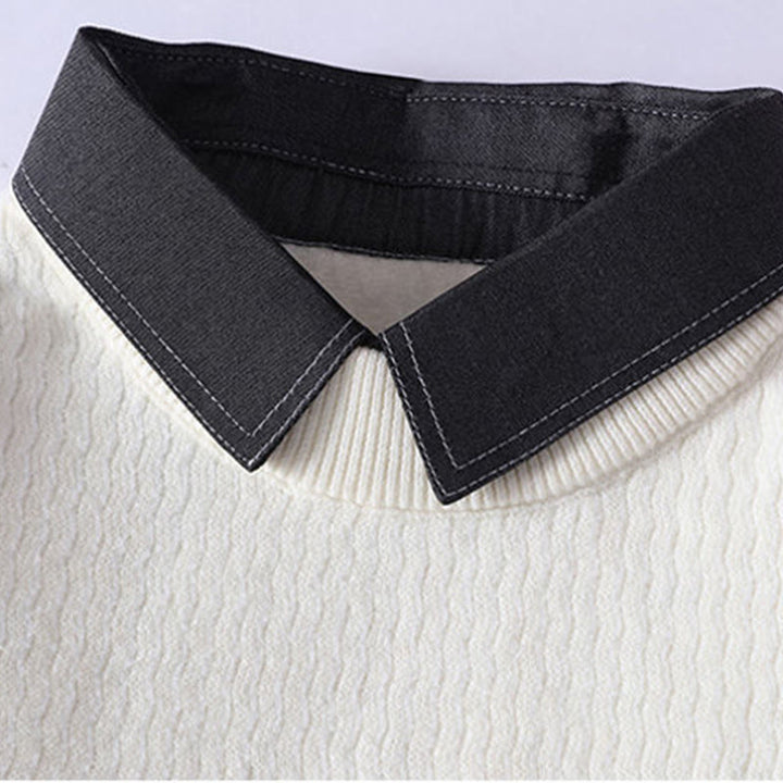 Maglione lavorato a maglia a maniche lunghe da uomo con colletto rialzato invernale Buddha Stones - image 4