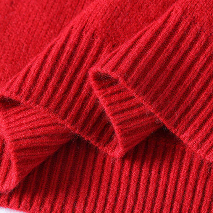 Maglione lavorato a maglia a maniche lunghe da uomo, caldo, con collo alto, motivo a gradiente, invernale, motivo Buddha Stones - image 5