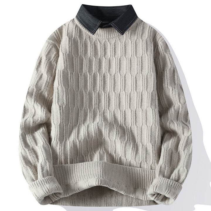 Maglione lavorato a maglia a maniche lunghe da uomo, caldo, con collo alto, nero, invernale, motivo Buddha Stones - Biancheria - US/UK/AU44, EU54 (4XL) - image 0