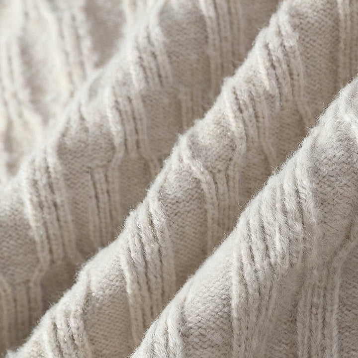 Maglione lavorato a maglia a maniche lunghe da uomo, caldo, con collo alto, nero, invernale, motivo Buddha Stones - image 6