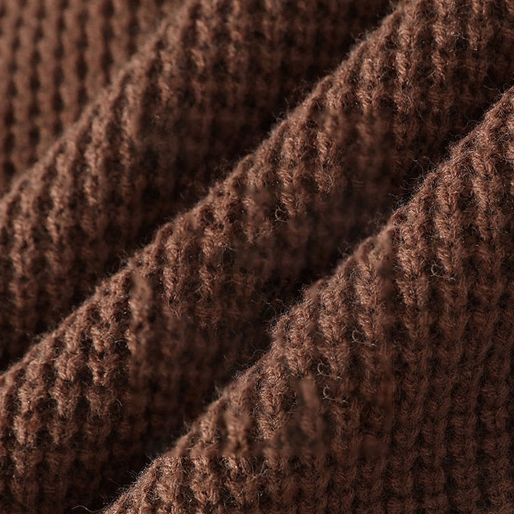 Maglione invernale da uomo a maniche lunghe con colletto rialzato e motivo a nido d'ape, caldo e lavorato a maglia , Buddha Stones - image 10