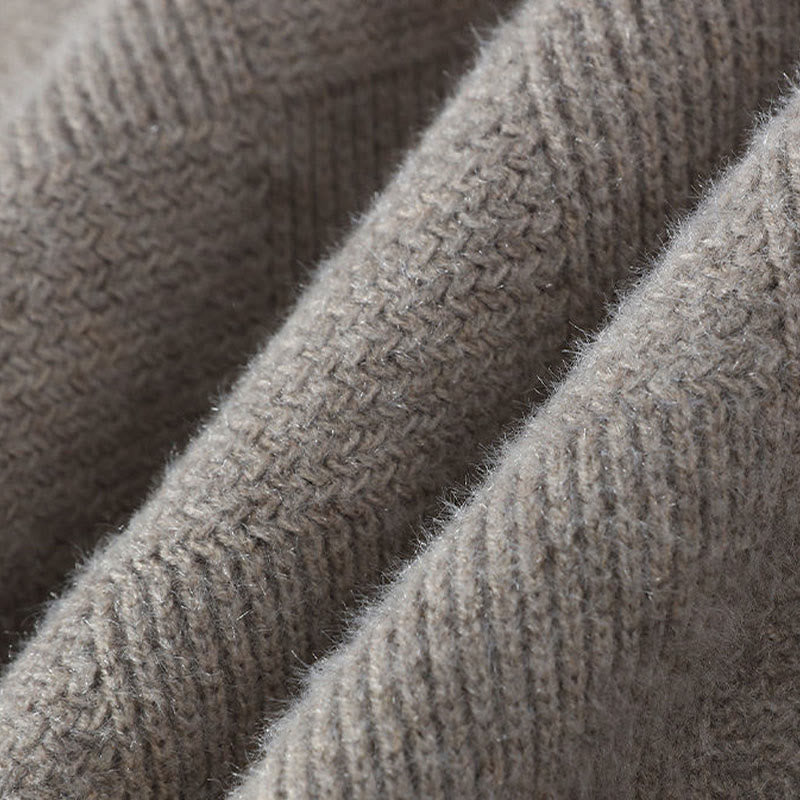 Maglione lavorato a maglia a maniche lunghe da uomo, caldo, con colletto rialzato e motivo scozzese, modello Buddha Stones Winter - image 3