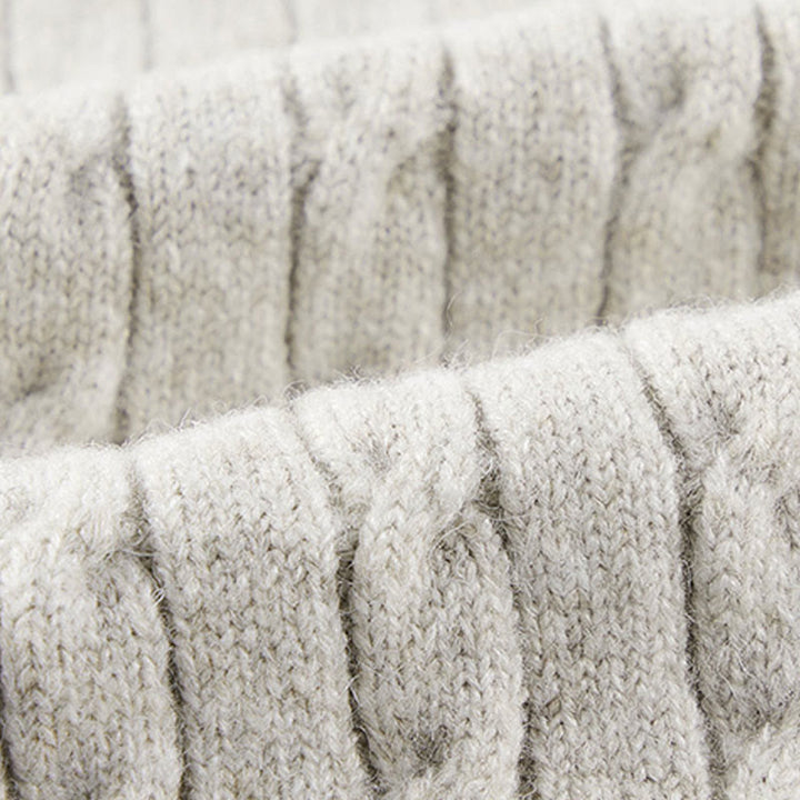 Maglione invernale da uomo a maniche lunghe con scollo rotondo e tre bottoni, modello intrecciato, motivo Buddha Stones - image 10