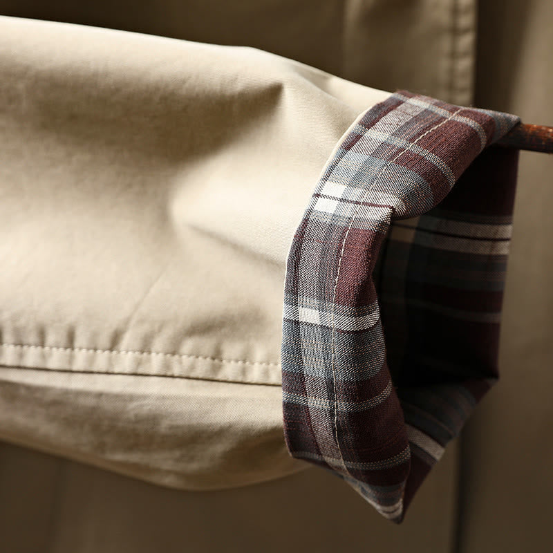 Giacca da donna in cotone di media lunghezza con bottoni autunnali, maniche lunghe e tasche , Buddha Stones - image 11