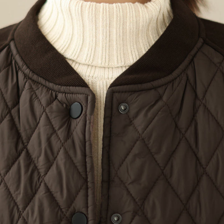 Giacca da donna a maniche lunghe con tasche e motivo a rombi Buddha Stones - image 6