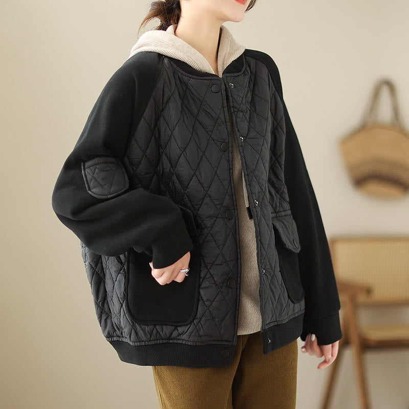 Giacca da donna a maniche lunghe con tasche e motivo a rombi Buddha Stones - image 14