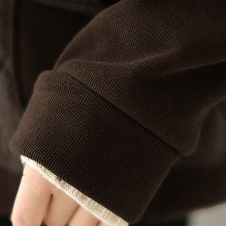 Giacca da donna a maniche lunghe con tasche e motivo a rombi Buddha Stones - image 7