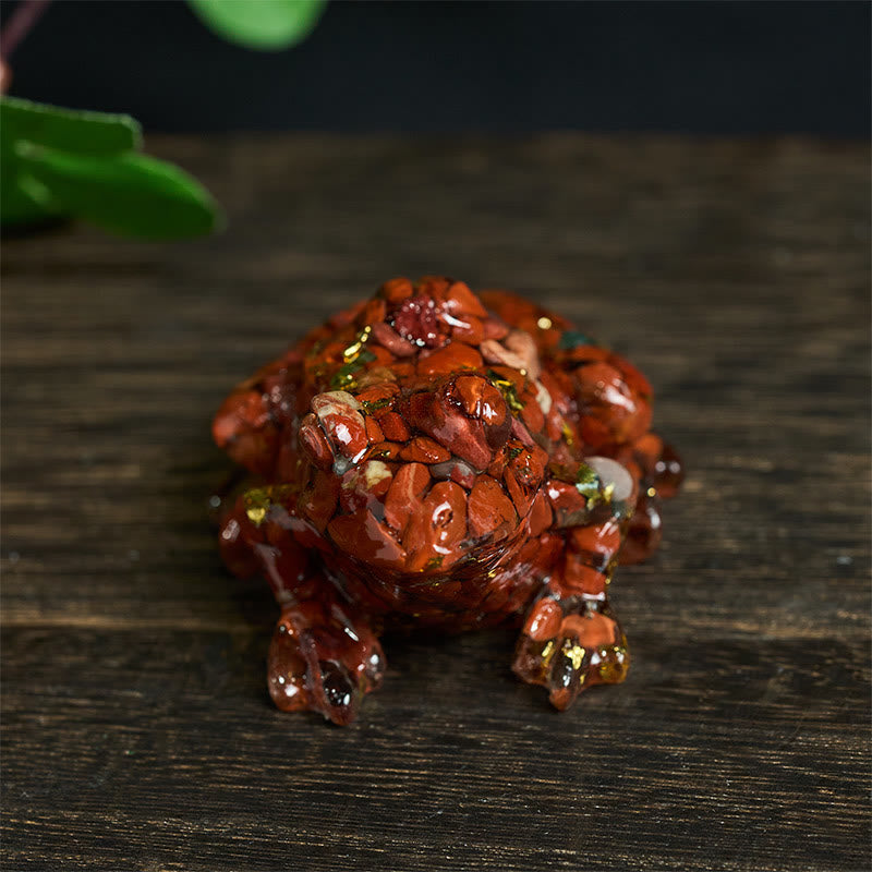 Statua decorativa della passione della rana di piccole dimensioni in resina gocciolante Buddha Stones - image 2