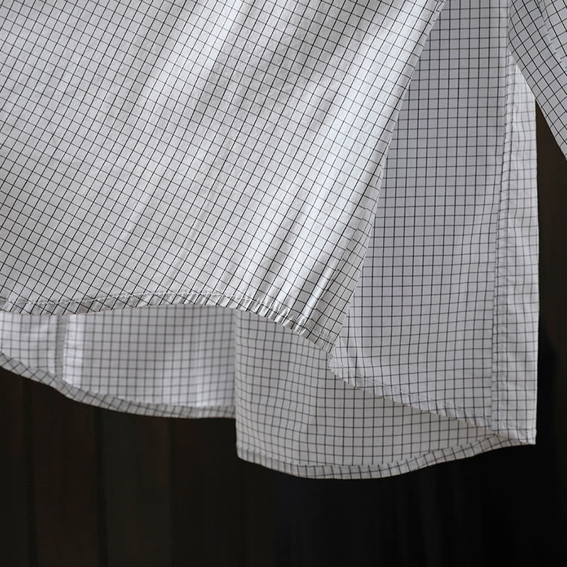 Camicia da donna in cotone a maniche lunghe con bottoni a contrasto e motivo a Buddha Stones - image 15