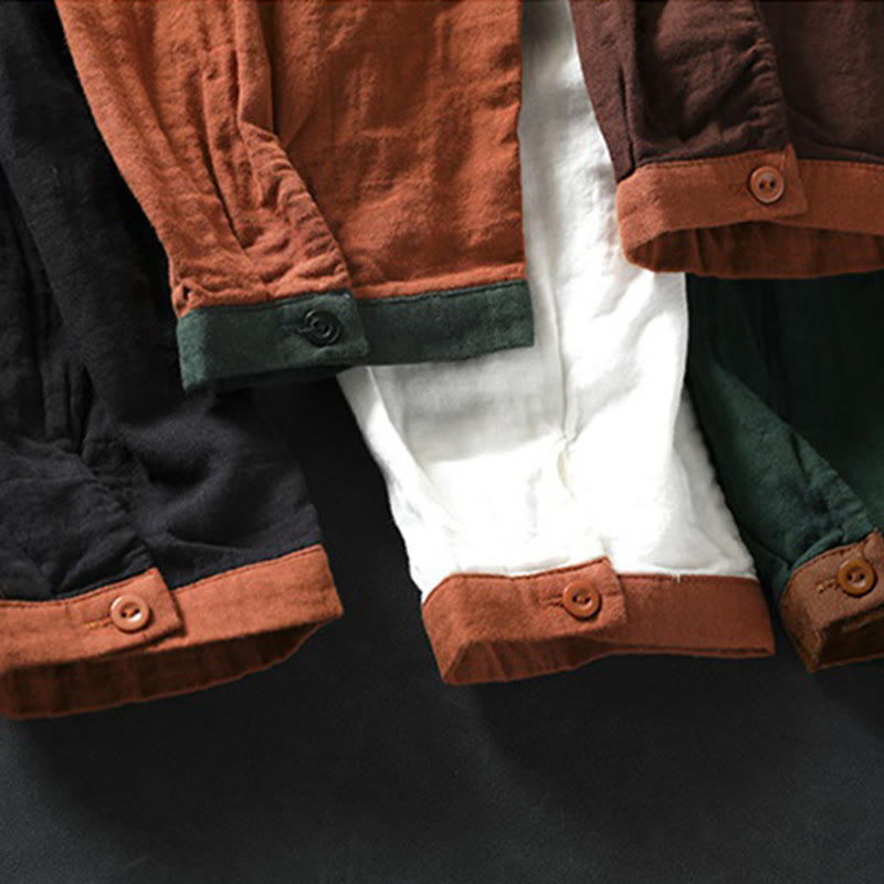 Camicia da donna in cotone a maniche lunghe con bottoni a contrasto Buddha Stones Spring - image 18