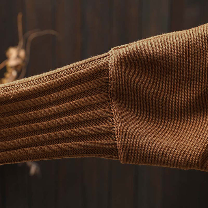 Cardigan lavorato a maglia con maniche a pipistrello lunghe in cotone con bottoni floreali Buddha Stones da donna - image 9