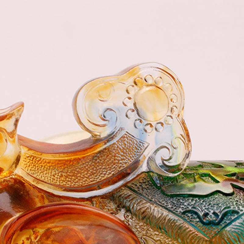 Buddha Stones fatte a mano in cristallo Liuli, pezzo d'arte raffigurante un elefante, saggezza e ricchezza, decorazione per la casa - image 13