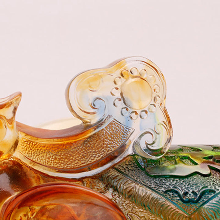 Buddha Stones fatte a mano in cristallo Liuli, pezzo d'arte raffigurante un elefante, saggezza e ricchezza, decorazione per la casa - image 13