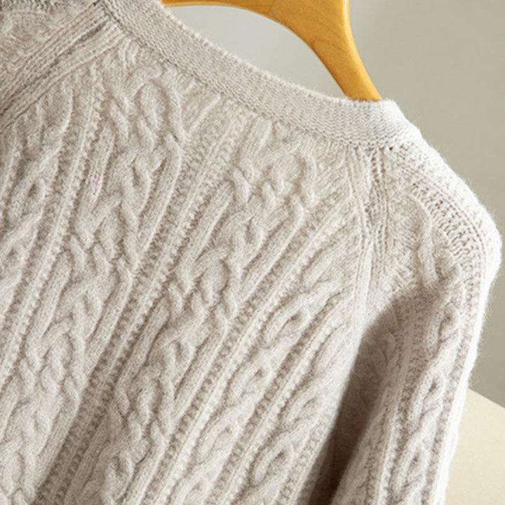 Cardigan lavorato a maglia da donna in cotone a maniche lunghe con bottoni intrecciati, casual invernale, motivo Buddha Stones - image 36