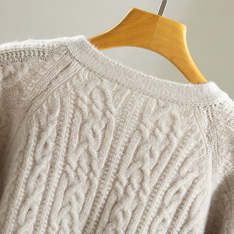 Cardigan lavorato a maglia da donna in cotone a maniche lunghe con bottoni intrecciati, casual invernale, motivo Buddha Stones - image 35