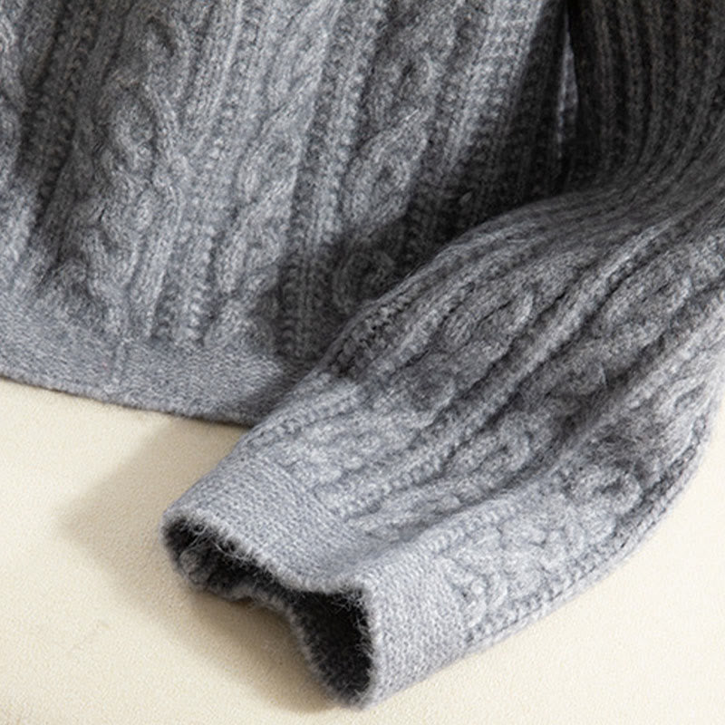 Cardigan lavorato a maglia da donna in cotone a maniche lunghe con bottoni intrecciati, casual invernale, motivo Buddha Stones - image 24