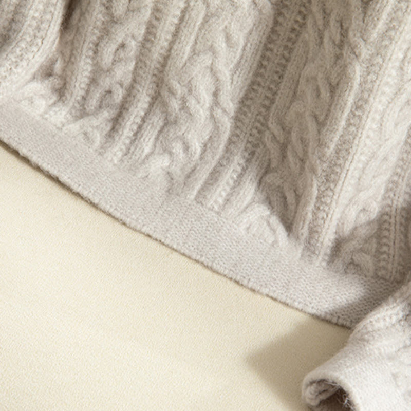 Cardigan lavorato a maglia da donna in cotone a maniche lunghe con bottoni intrecciati, casual invernale, motivo Buddha Stones - image 40