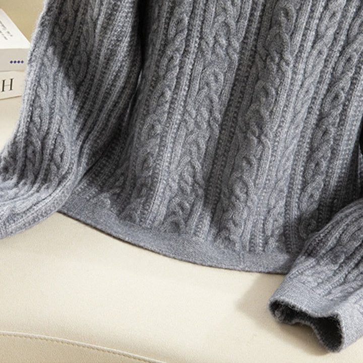 Cardigan lavorato a maglia da donna in cotone a maniche lunghe con bottoni intrecciati, casual invernale, motivo Buddha Stones - image 25