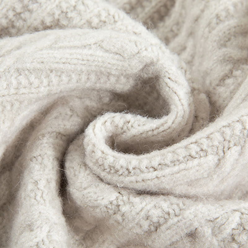 Cardigan lavorato a maglia da donna in cotone a maniche lunghe con bottoni intrecciati, casual invernale, motivo Buddha Stones - image 45