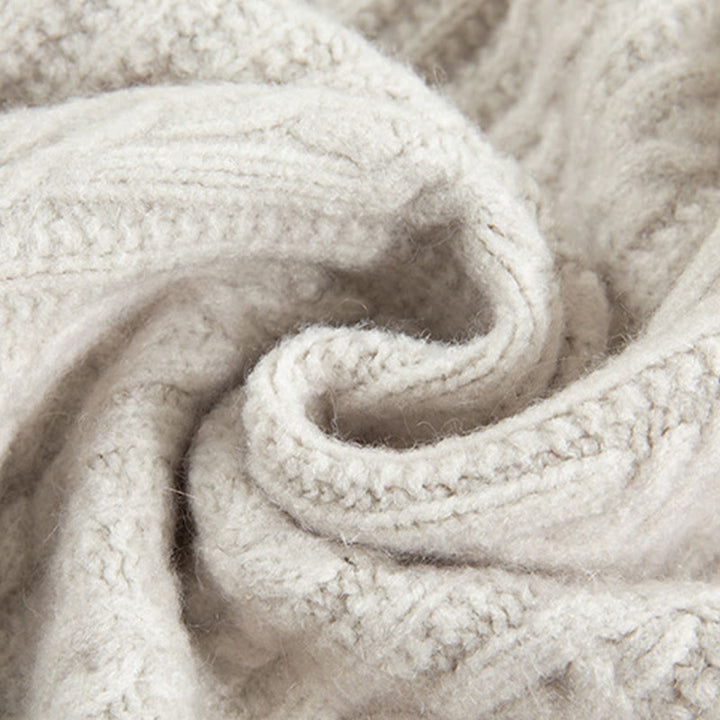 Cardigan lavorato a maglia da donna in cotone a maniche lunghe con bottoni intrecciati, casual invernale, motivo Buddha Stones - image 45