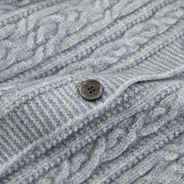 Cardigan lavorato a maglia da donna in cotone a maniche lunghe con bottoni intrecciati, casual invernale, motivo Buddha Stones - image 28