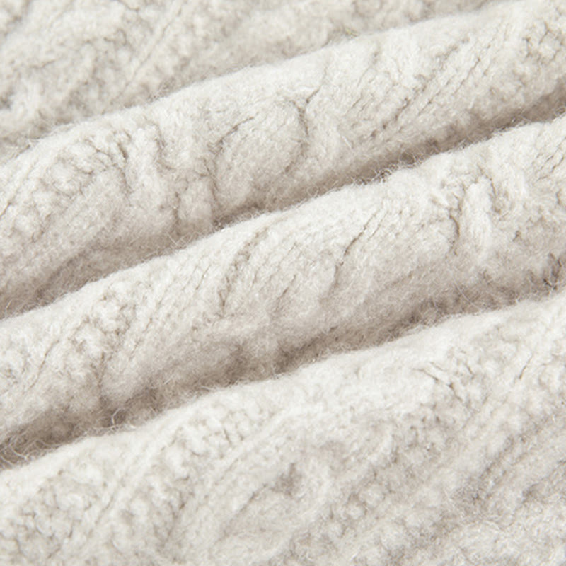 Cardigan lavorato a maglia da donna in cotone a maniche lunghe con bottoni intrecciati, casual invernale, motivo Buddha Stones - image 44