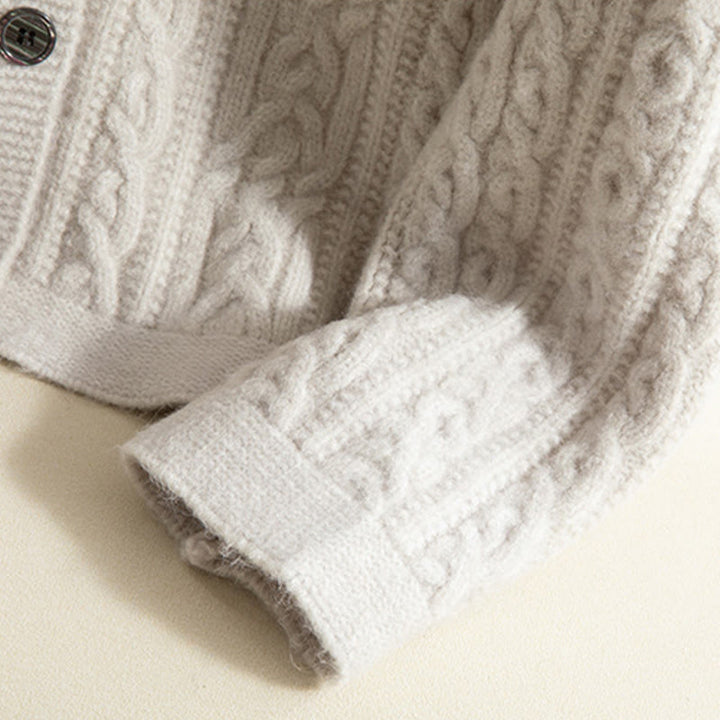 Cardigan lavorato a maglia da donna in cotone a maniche lunghe con bottoni intrecciati, casual invernale, motivo Buddha Stones - image 42