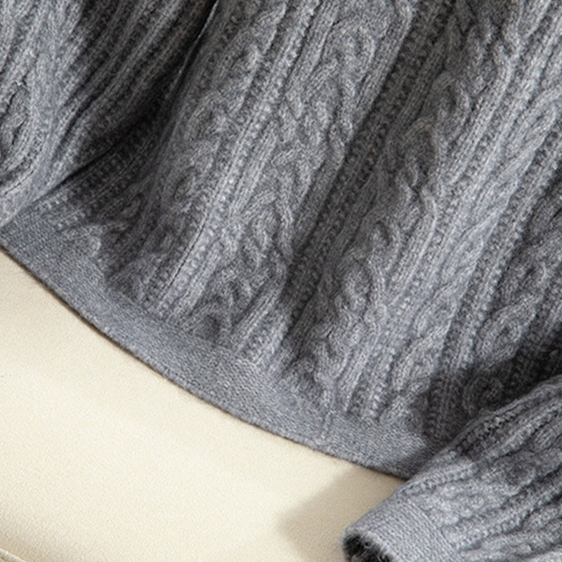 Cardigan lavorato a maglia da donna in cotone a maniche lunghe con bottoni intrecciati, casual invernale, motivo Buddha Stones - image 23