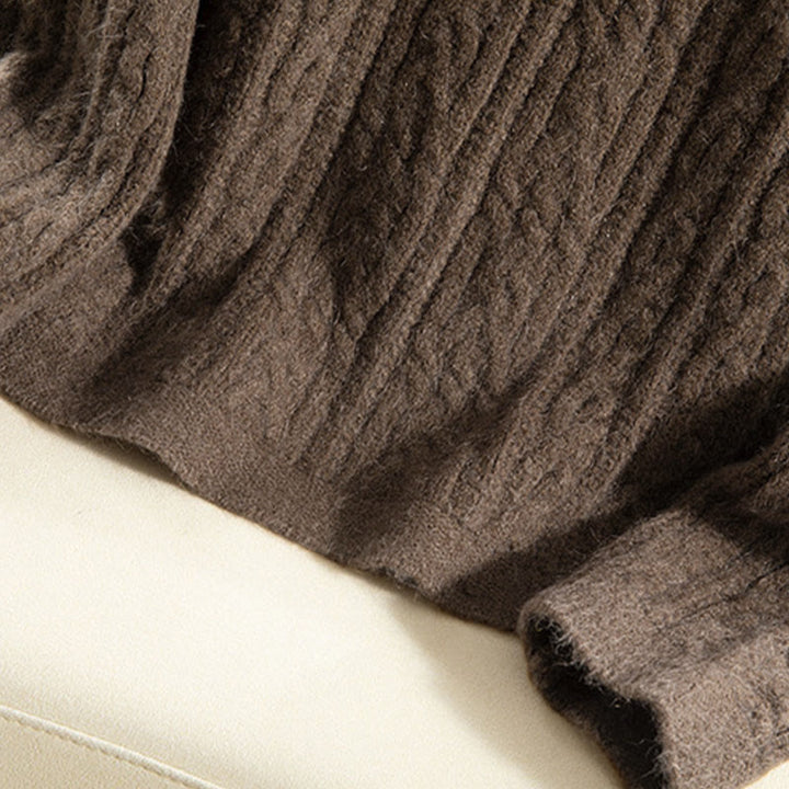 Cardigan lavorato a maglia da donna in cotone a maniche lunghe con bottoni intrecciati, casual invernale, motivo Buddha Stones - image 13