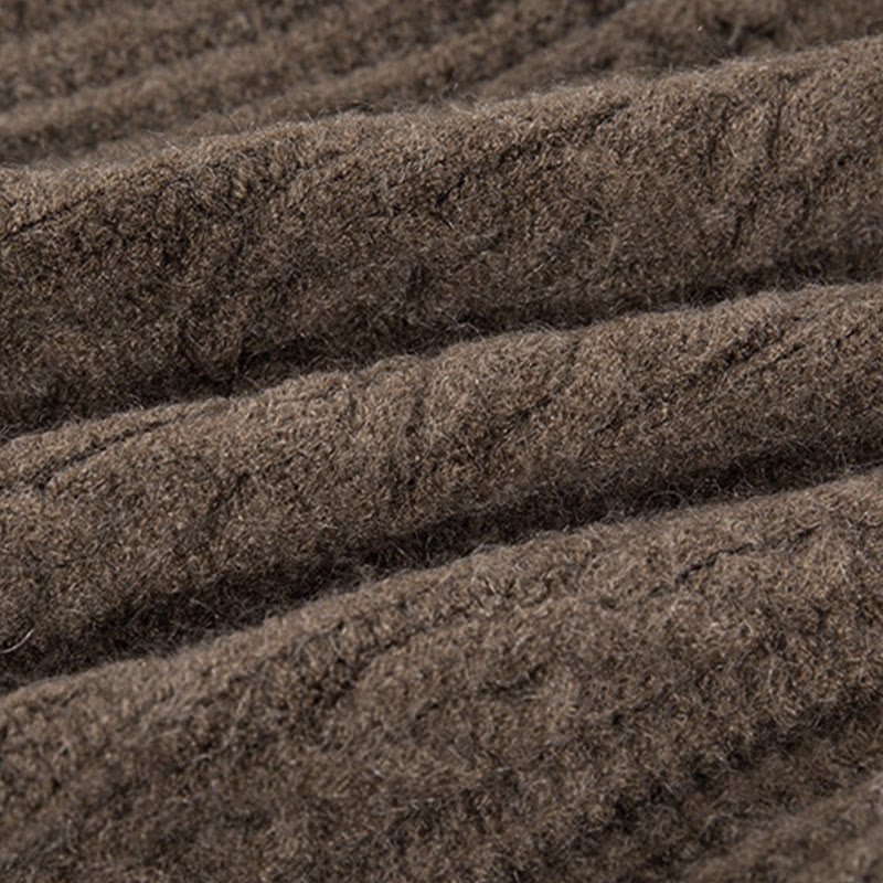 Cardigan lavorato a maglia da donna in cotone a maniche lunghe con bottoni intrecciati, casual invernale, motivo Buddha Stones - image 12