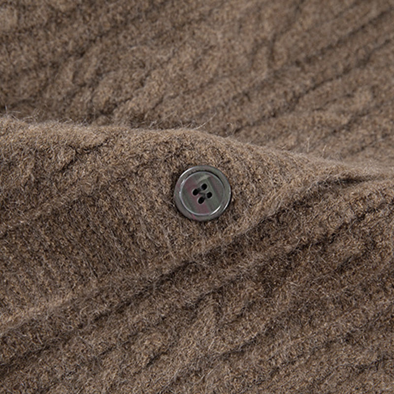 Cardigan lavorato a maglia da donna in cotone a maniche lunghe con bottoni intrecciati, casual invernale, motivo Buddha Stones - image 11