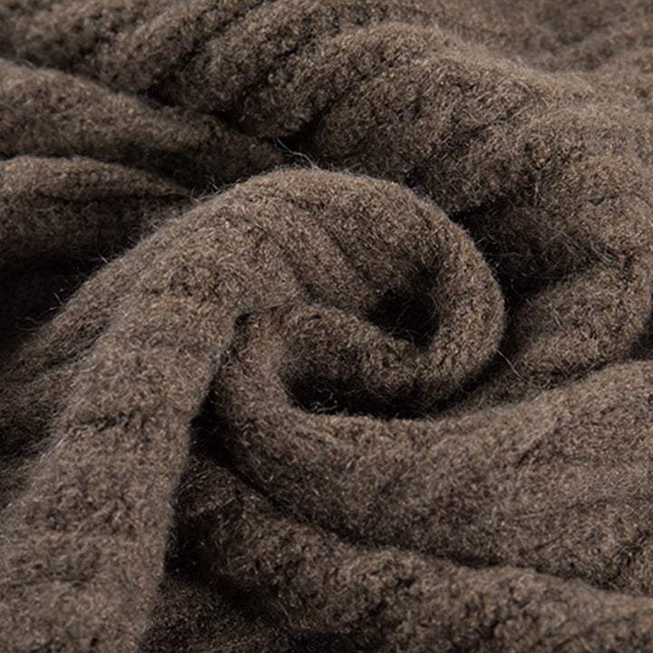 Cardigan lavorato a maglia da donna in cotone a maniche lunghe con bottoni intrecciati, casual invernale, motivo Buddha Stones - image 14