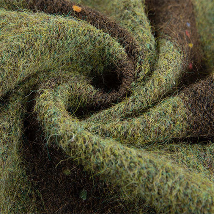 Maglione da donna in cotone con scollo rotondo e maniche lunghe, motivo a strisce invernali Buddha Stones - image 16