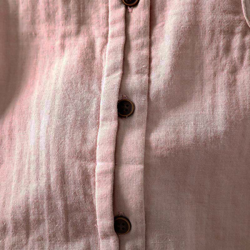 Buddha Stones Camicia da donna in cotone con colletto in pizzo, manica lunga, abbottonata, primavera-autunno - image 10