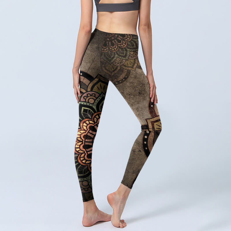 Leggings da palestra con stampa mandala Buddha Stones, pantaloni da yoga da donna - image 4