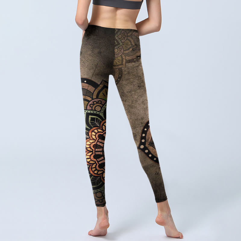 Leggings da palestra con stampa mandala Buddha Stones, pantaloni da yoga da donna - image 6