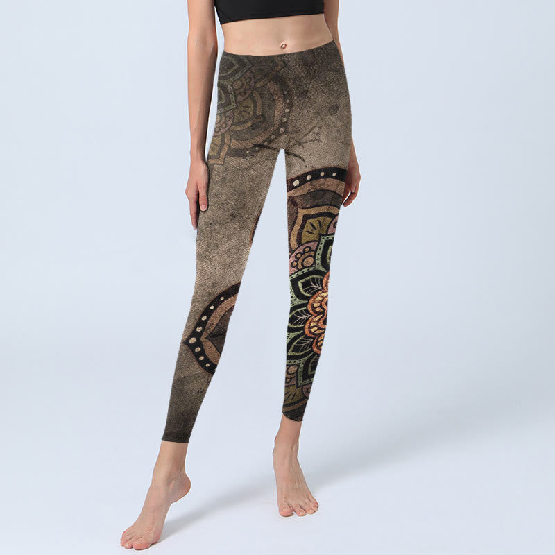 Leggings da palestra con stampa mandala Buddha Stones, pantaloni da yoga da donna - image 5