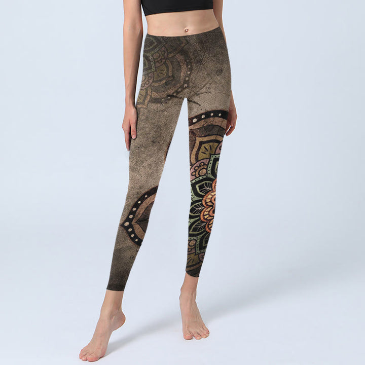 Leggings da palestra con stampa mandala Buddha Stones, pantaloni da yoga da donna - image 5