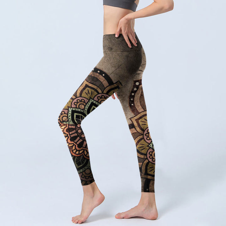Leggings da palestra con stampa mandala Buddha Stones, pantaloni da yoga da donna - image 2