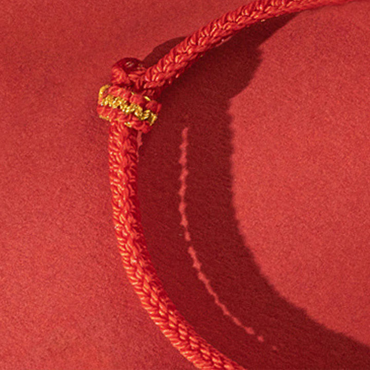 Bracciale intrecciato con fibbia della pace in calcedonio bianco Buddha Stones - image 9