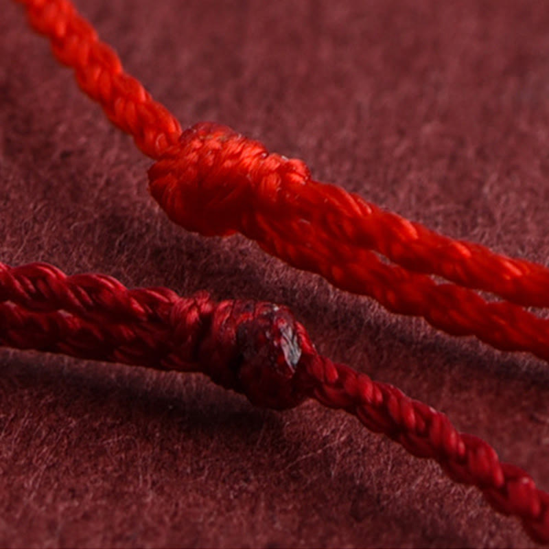 Braccialetto alla caviglia con fibbia della pace in giada naturale Hetian Buddha Stones e corda per l'abbondanza - image 15
