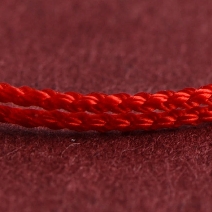Braccialetto alla caviglia con fibbia della pace in giada naturale Hetian Buddha Stones e corda per l'abbondanza - image 14