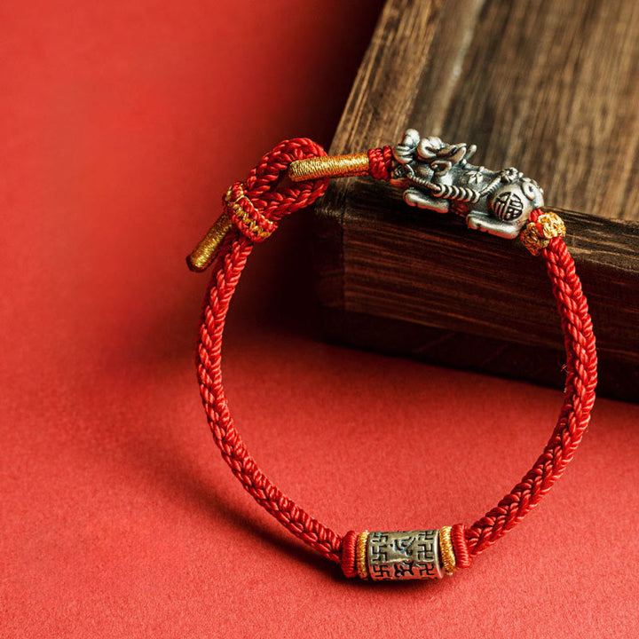 Braccialetto di protezione in argento sterling 925 Buddha Stones , Pixiu Om Mani Padme Hum - image 3