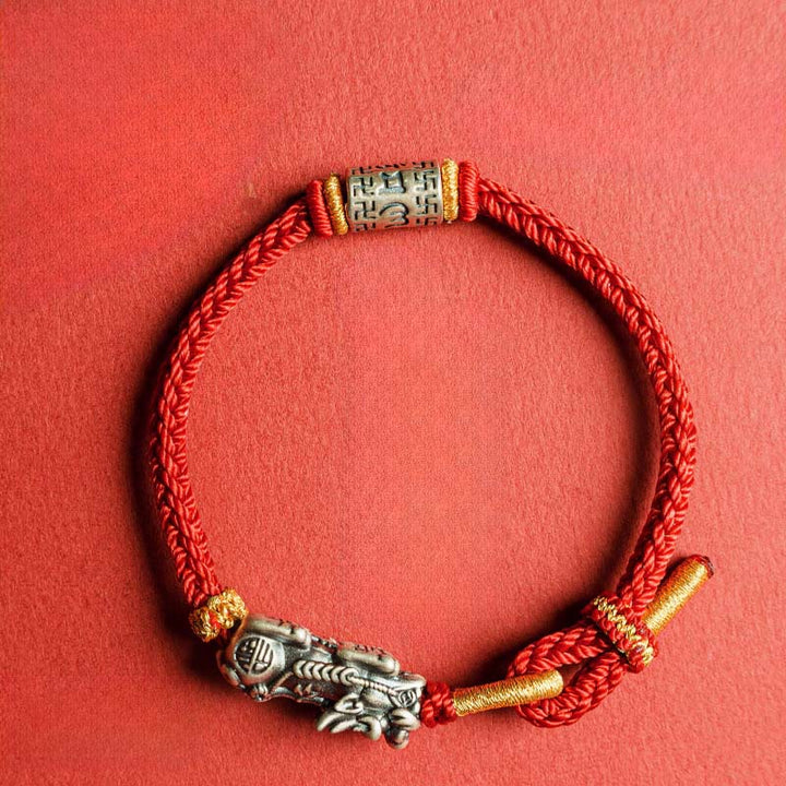 Braccialetto di protezione in argento sterling 925 Buddha Stones , Pixiu Om Mani Padme Hum - image 4