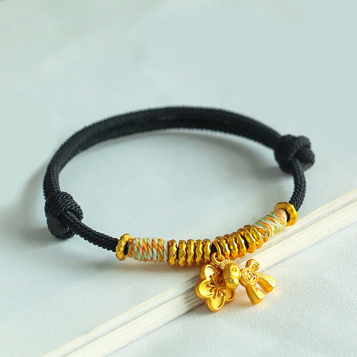 Braccialetto fatto a mano con ciondolo a forma di fiore dell'anno del cavallo con cordino rosso Buddha Stones - image 13