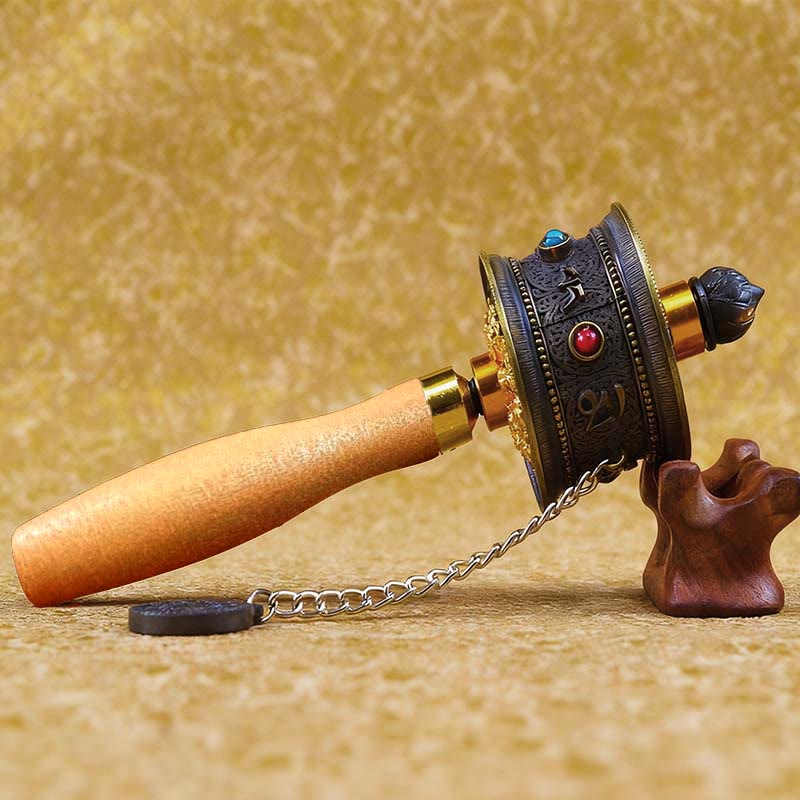 Buddha Stones Decorazione della ruota della preghiera fortunata tibetana - image 4