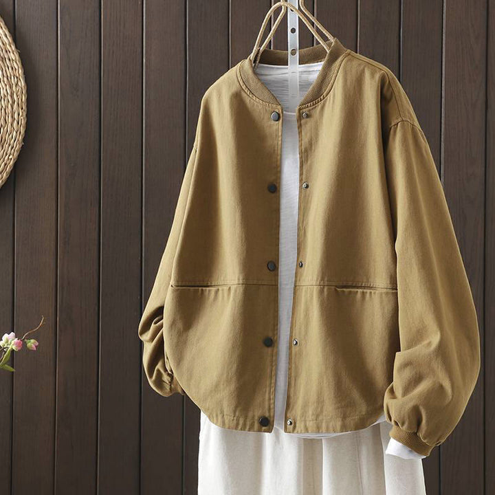 Giacca da donna in cotone a maniche lunghe con bottoni e tasche Buddha Stones Fall - PaleGoldenrod - US14, UK/AU18, EU46 (2XL) - image 19