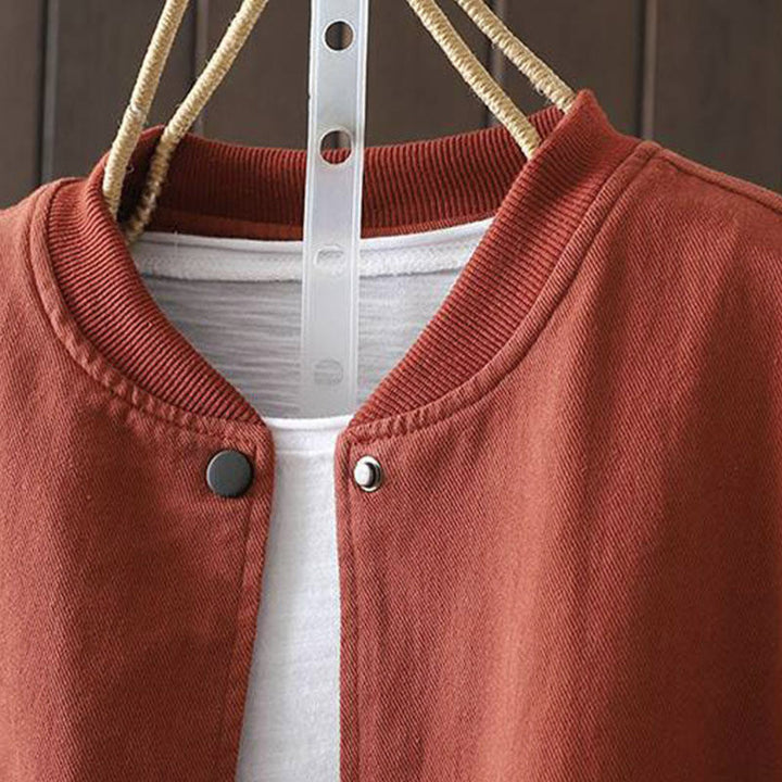 Giacca da donna in cotone a maniche lunghe con bottoni e tasche Buddha Stones Fall - image 2